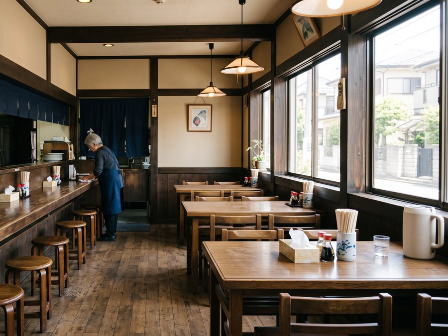 山なみ食堂の店内